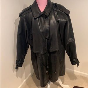 Black leather jacket